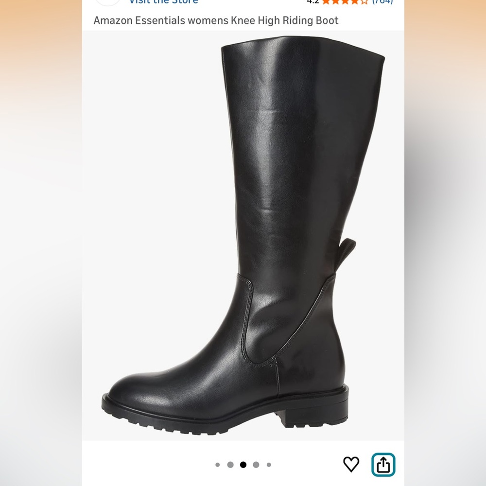 Amazon Essentials Black Riding Boots - Picture 6 of 7